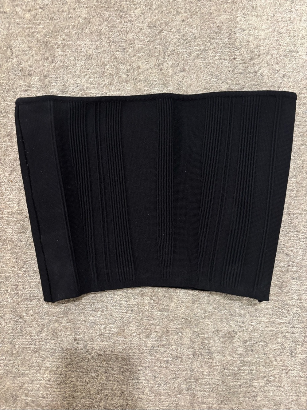 Babaton Aritzia Black Ribbed crop tube top